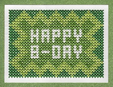 Zig-Zag Frame
(green ombre)
Happy B-Day Card